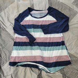 Sonoma Stripped 3/4 Sleeve Top (3 for $25)